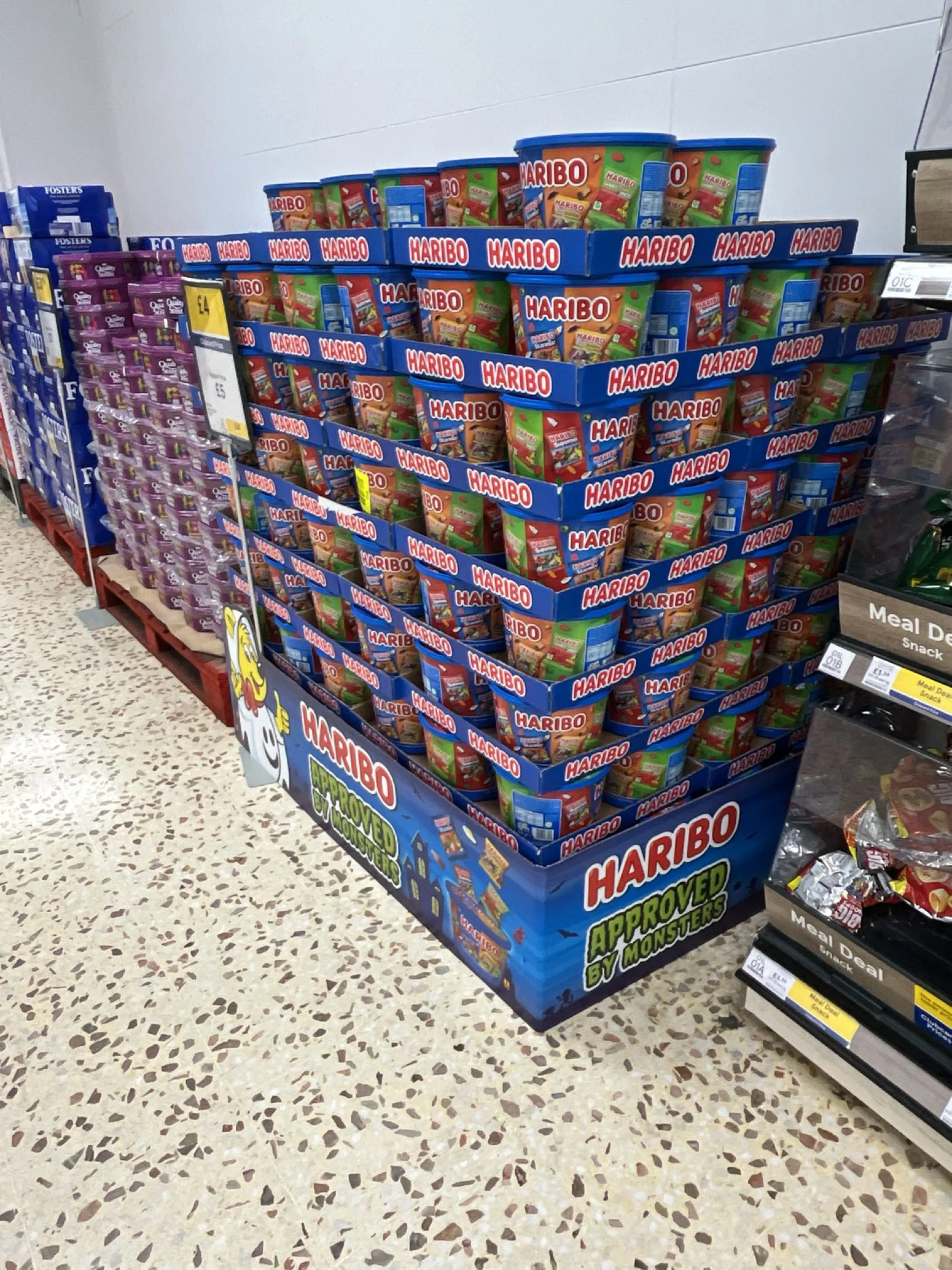 Haribo Halloween pallet in a UK store